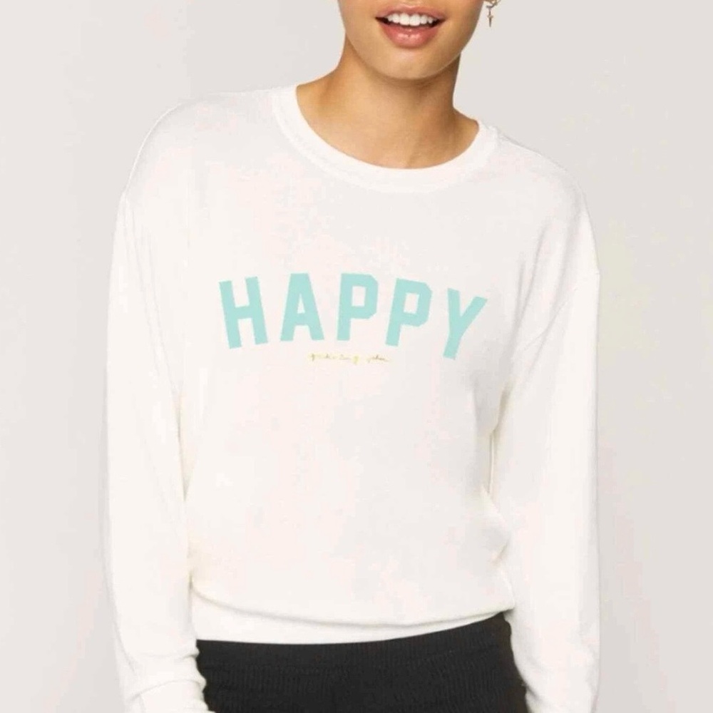 Spiritual Gangster Long Sleeve Top Happy Savasana Pullover Size M